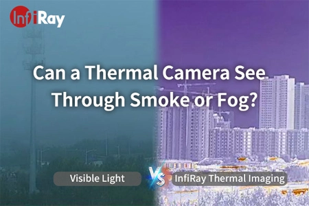 Puede ver la cámara térmica a través del humo o la niebla